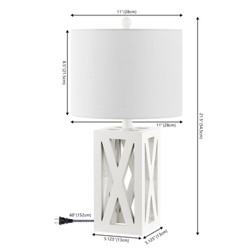 Stewart 21.5" Wood LED Table Lamp - JONATHAN Y